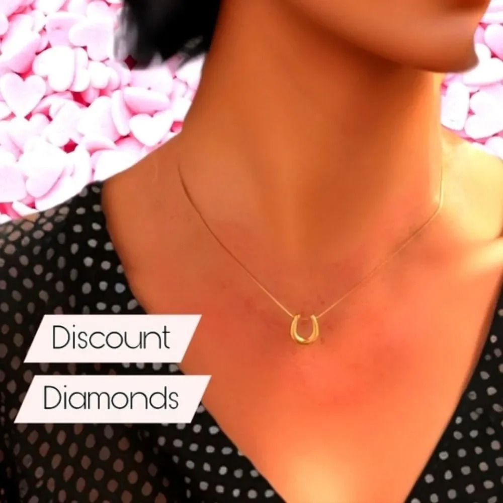 Horseshoe Choker / Necklace 18K Gold on 316L Stainless Steel